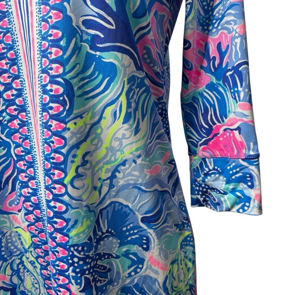 Lilly Pulitzer UPF 50+ Nadine Dress Chilly Lilly Saltwater Blue M - Picture 7 of 13